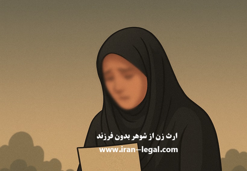ارث زن از شوهر بدون فرزند و با فرزند چگونه محاسبه می شود؟