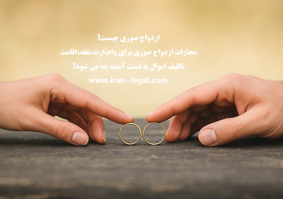 ازدواج صوری چیست؟ مجازات عقد صوری برای وام،ارث،نفقه و اقامت