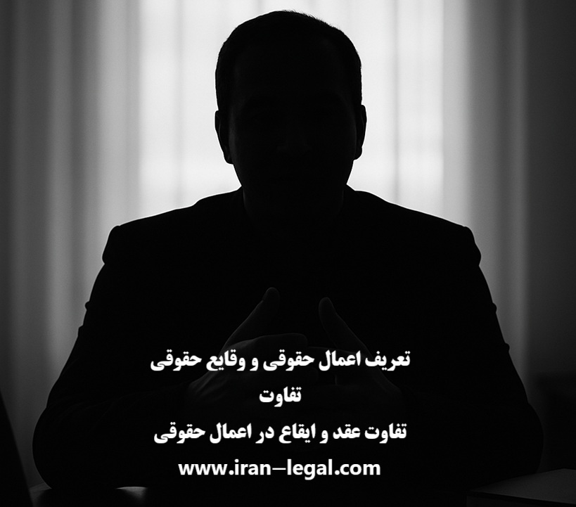 اعمال حقوقی و وقایع حقوقی