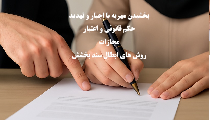 بخشیدن مهریه با تهدید و اجبار