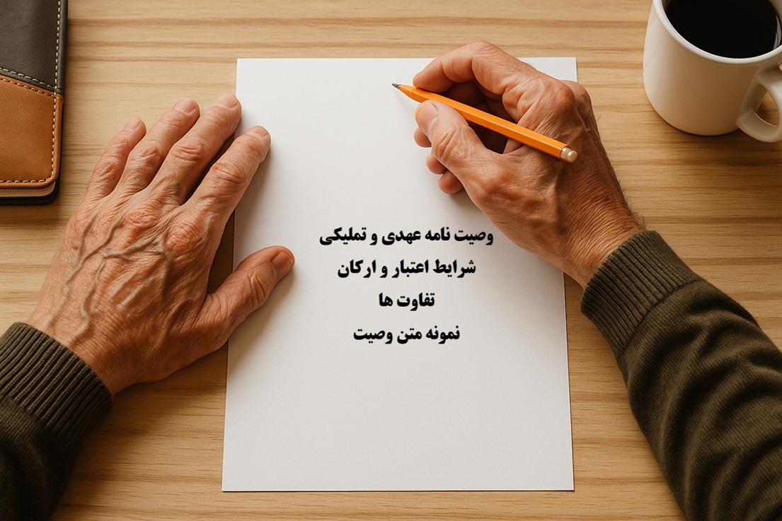 وصیت نامه عهدی و تملیکی؛ اقسام،تفاوت،اعتبار و نمونه متن وصیت