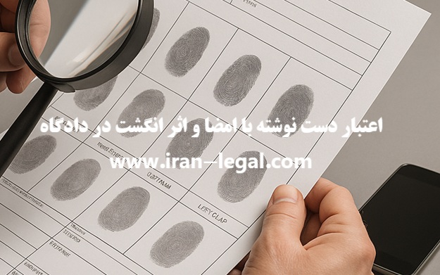 اعتبار دست‌ نوشته با امضا و اثر انگشت در دادگاه