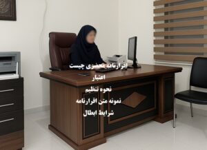 اقرارنامه محضری چیست؛ اعتبار،نمونه متن و شرایط ابطال