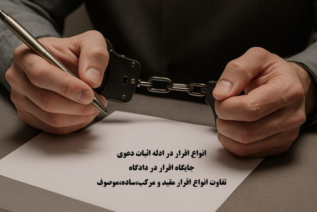 انواع اقرار در ادله اثبات دعوی؛ بررسی کامل و تفاوت ها