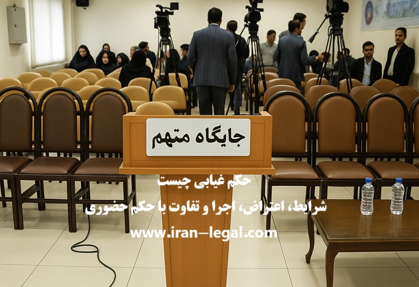 حکم غیابی چیست: شرایط، اعتراض، اجرا و تفاوت با حکم حضوری