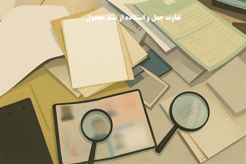 تفاوت جعل و استفاده از سند مجعول