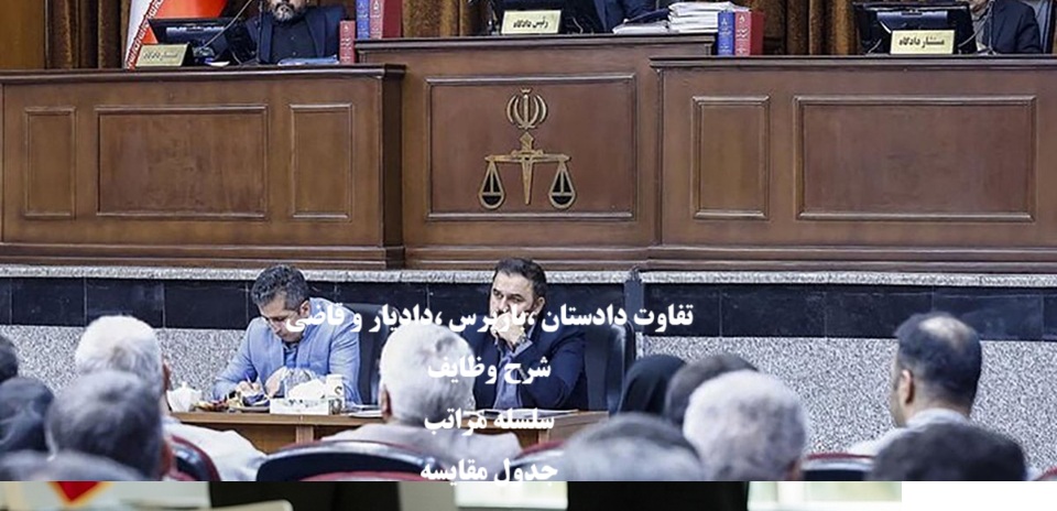 تفاوت دادستان،بازپرس،دادیار و قاضی