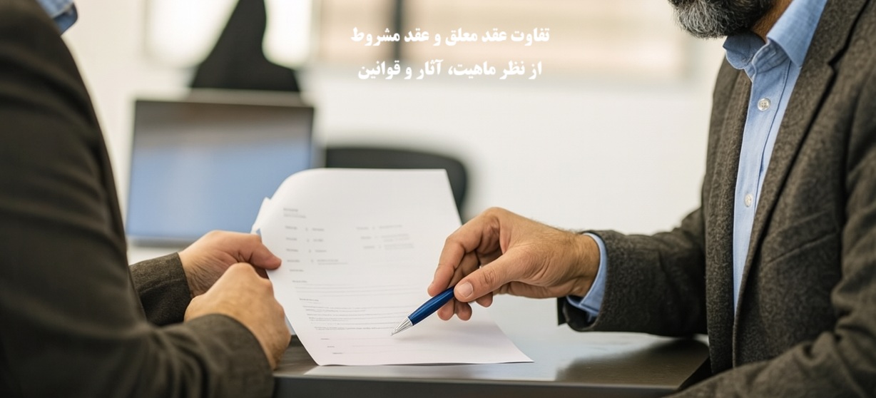 تفاوت عقد معلق و عقد مشروط