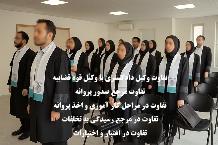 تفاوت وکیل دادگستری با وکیل قوه قضاییه