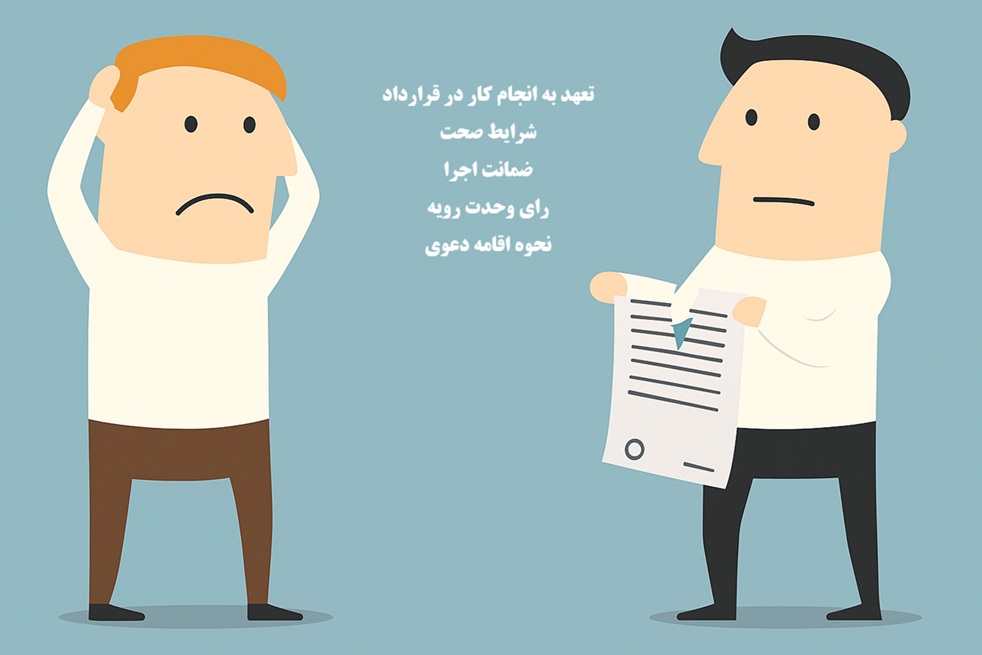 تعهد به انجام کار در قرارداد
