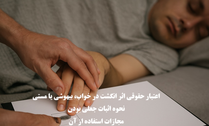 اعتبار حقوقی اثر انگشت در خواب، بیهوشی یا مستی
