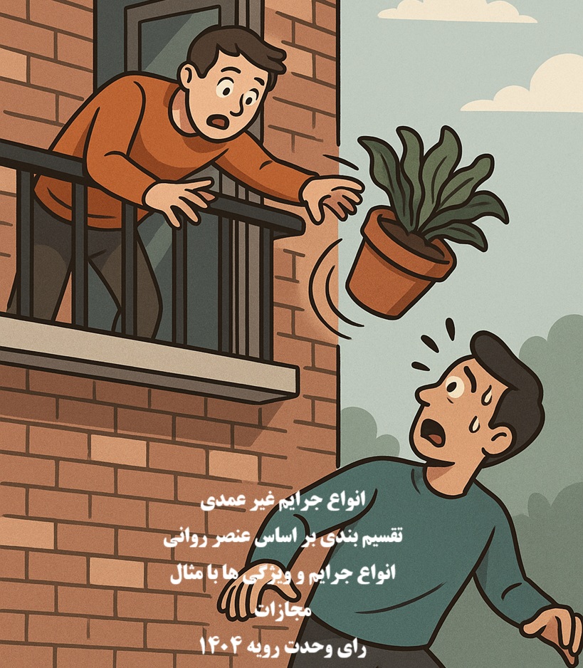 انواع جرایم غیر عمدی بر اساس عنصر روانی، مجازات
