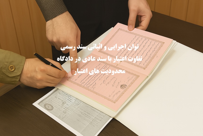 توان اجرایی و اثباتی سند رسمی
