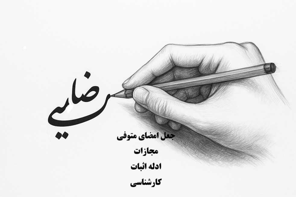 جعل امضای متوفی، مجازات، ادله اثبات