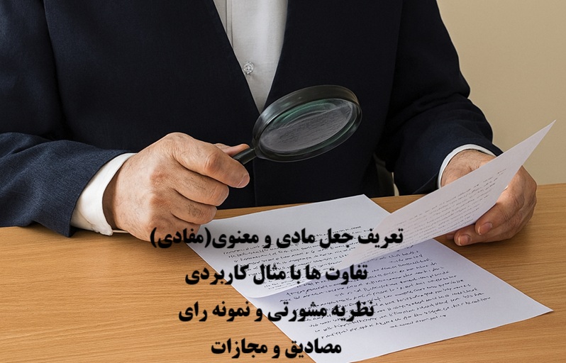 جعل مادی و جعل معنوی (مفادی) چیست؟ تفاوت‌، مصادیق و مجازات