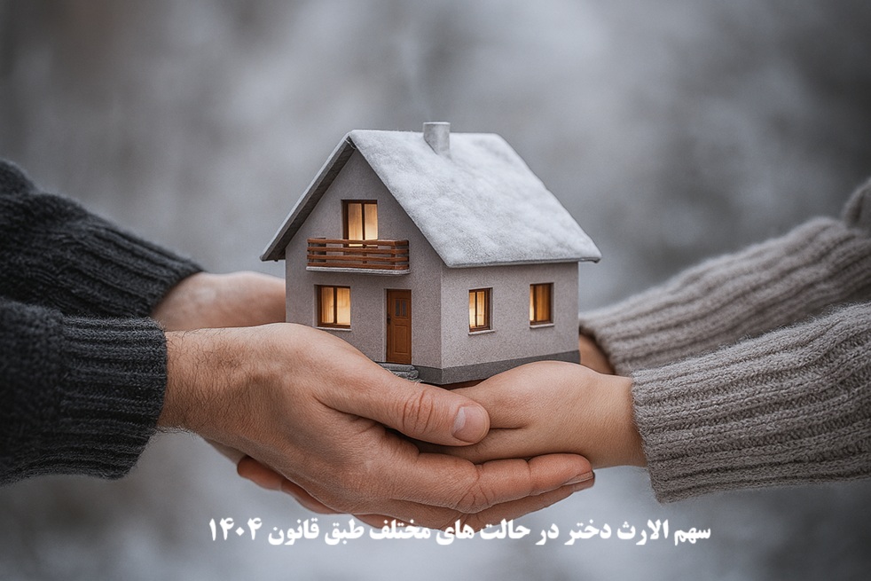 سهم‌ الارث دختر در حالت های مختلف طبق قانون ۱۴۰۴