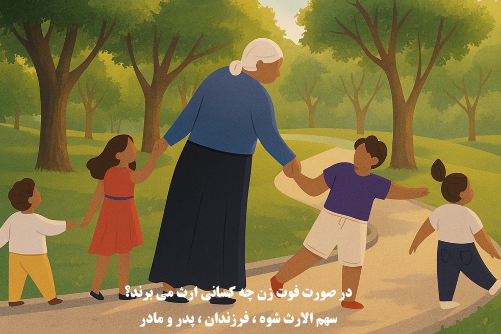 در صورت فوت زن چه کسانی ارث می‌برند