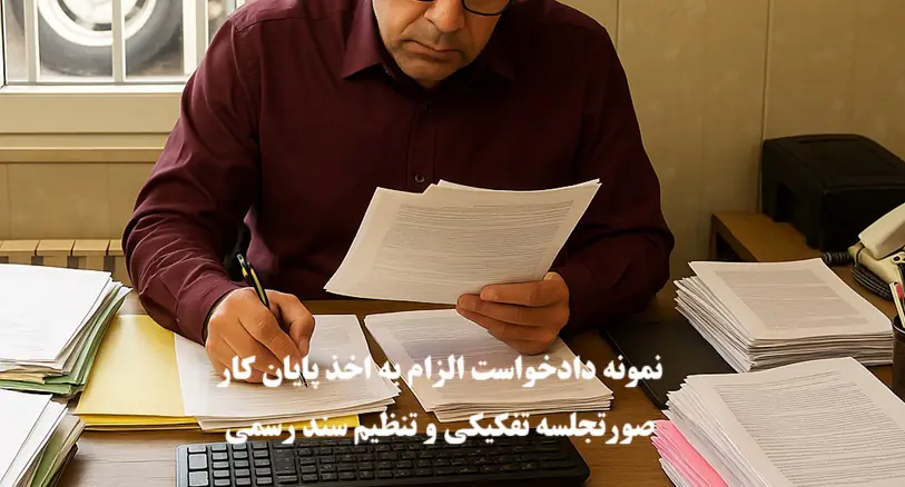 نمونه دادخواست الزام به اخذ پایان کارصورتجلسه تفکیکی و تنظیم سند رسمی 
