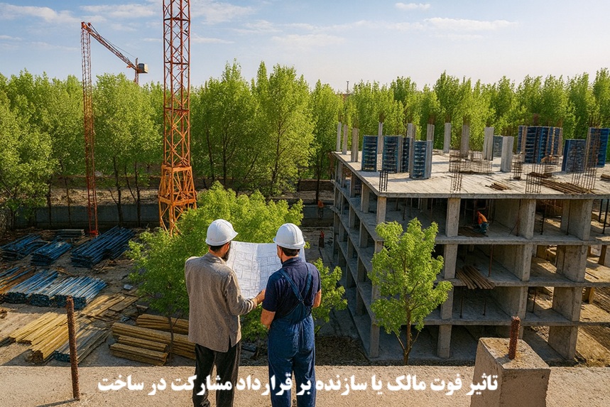 تأثیر فوت مالک یا سازنده بر قرارداد مشارکت در ساخت