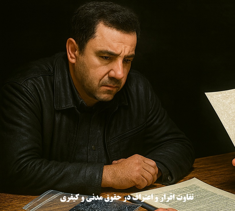 تفاوت اقرار و اعتراف در حقوق مدنی و کیفری