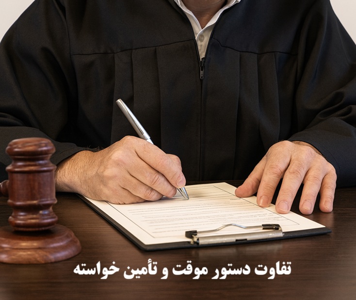 تفاوت دستور موقت و تأمین خواسته