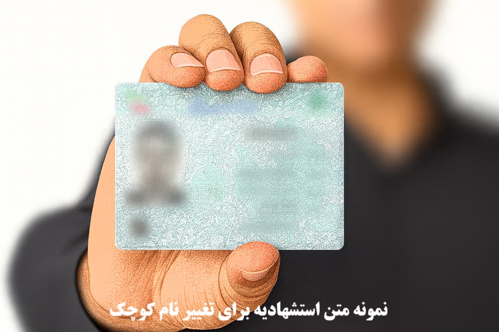 نمونه متن استشهادیه برای تغییر نام کوچک