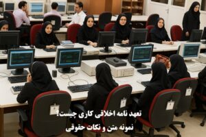 تعهد نامه اخلاقی کاری چیست؟ نمونه متن و نکات حقوقی