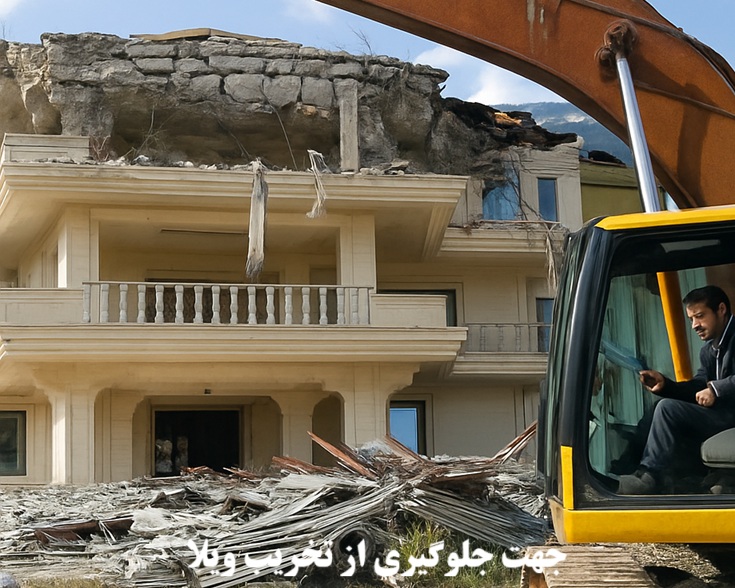 جهت جلوگیری از تخریب ویلا