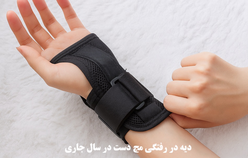 دیه در رفتگی مچ دست در سال 1404