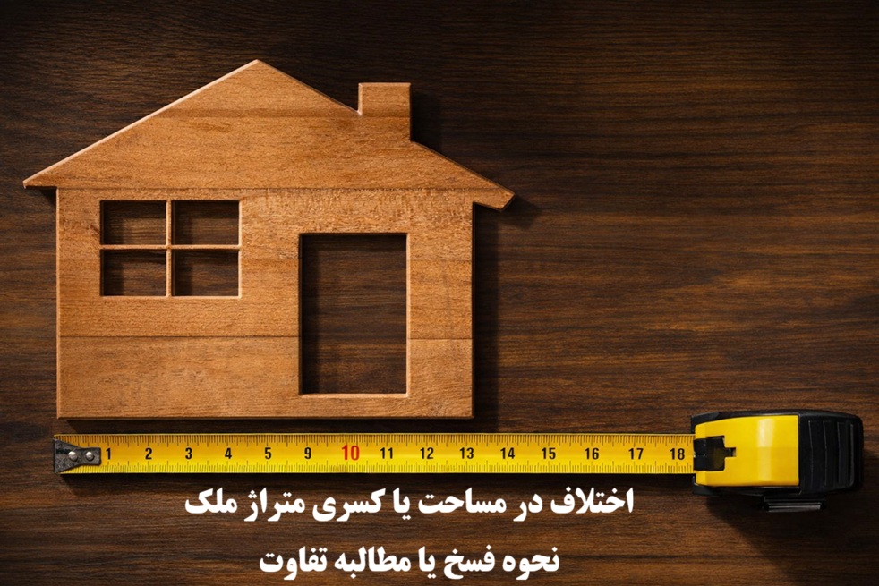 اختلاف در مساحت یا کسری متراژ ملک