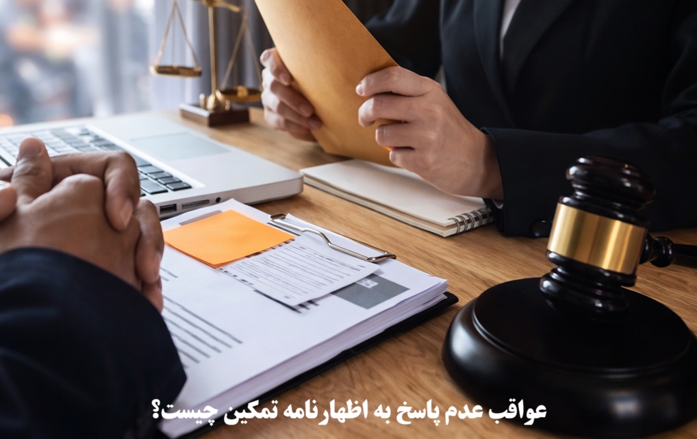 عواقب عدم پاسخ به اظهارنامه تمکین چیست؟