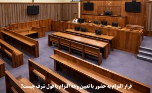 قرار التزام به حضور با تعیین وجه التزام یا قول شرف چیست؟