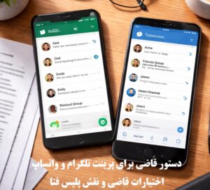 دستور قاضی برای پرینت تلگرام و واتساپ